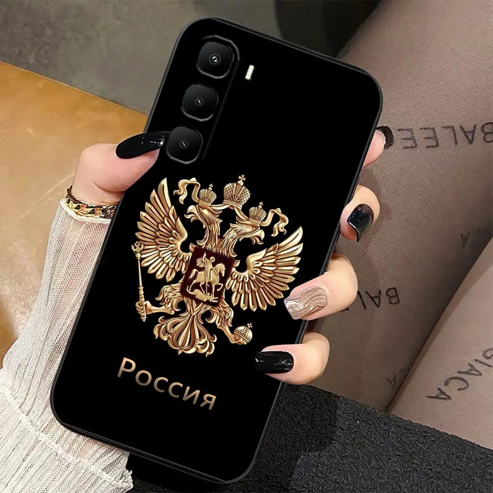 Чехол для телефона Infinix HOT 70 60 60I50 10 10I 10S 11 12 12I 20 20I 20S 30 30I ZERO 20 30 40 с эмблемой флагов России (art.: 3920dd2829133) - 3920dd2829133