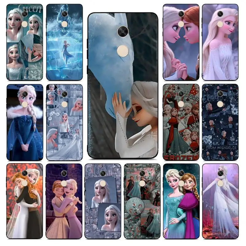 

Disney Princess Elsa Phone Case for Redmi Note 8 7 9 4 6 pro max T X 5A 3 10 lite pro