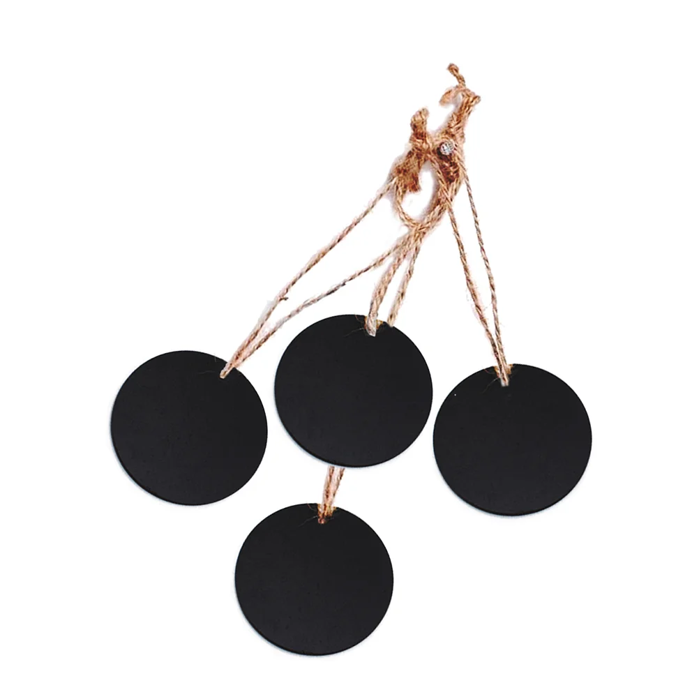 

Two- sided Round Hanging Chalkboard Signs Message Board with Rope for Christmas Ornaments Wedding Party Decor 10Pcs