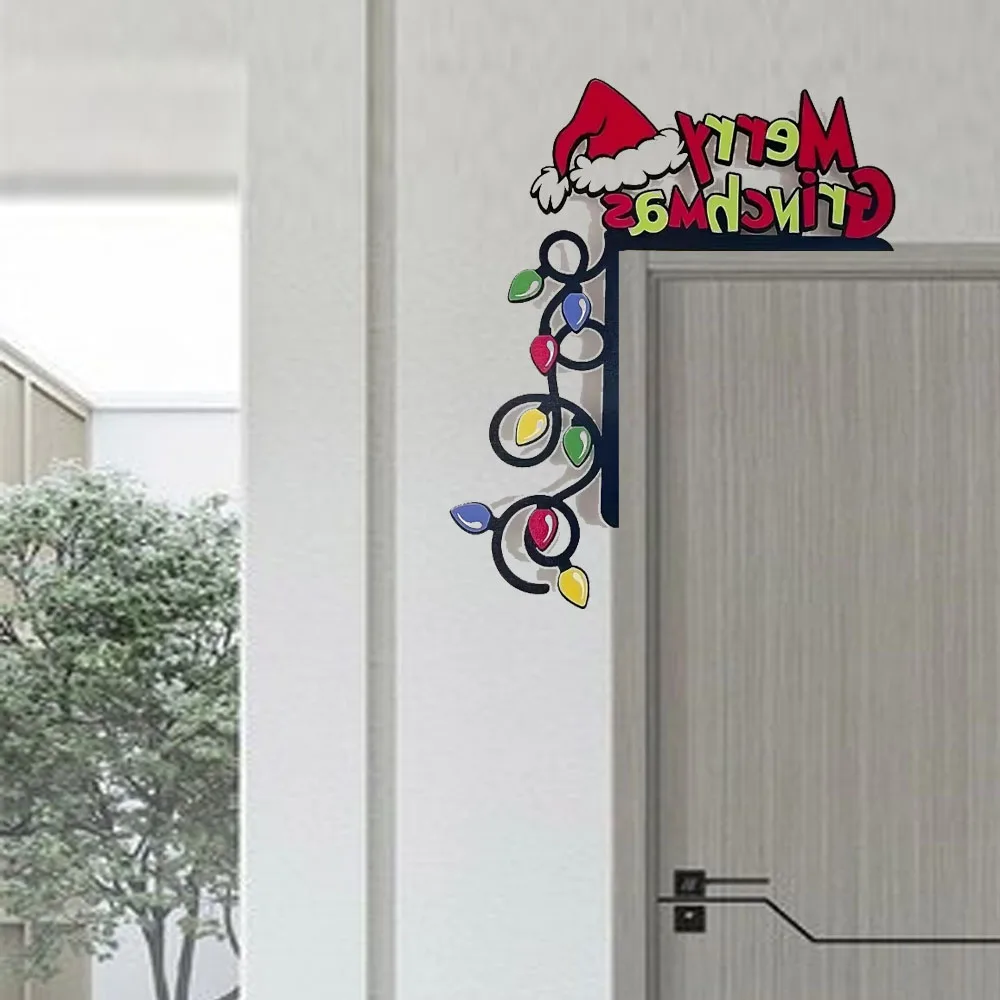 Элегантное рождественское световое украшение для двери-гирлянды — изящный