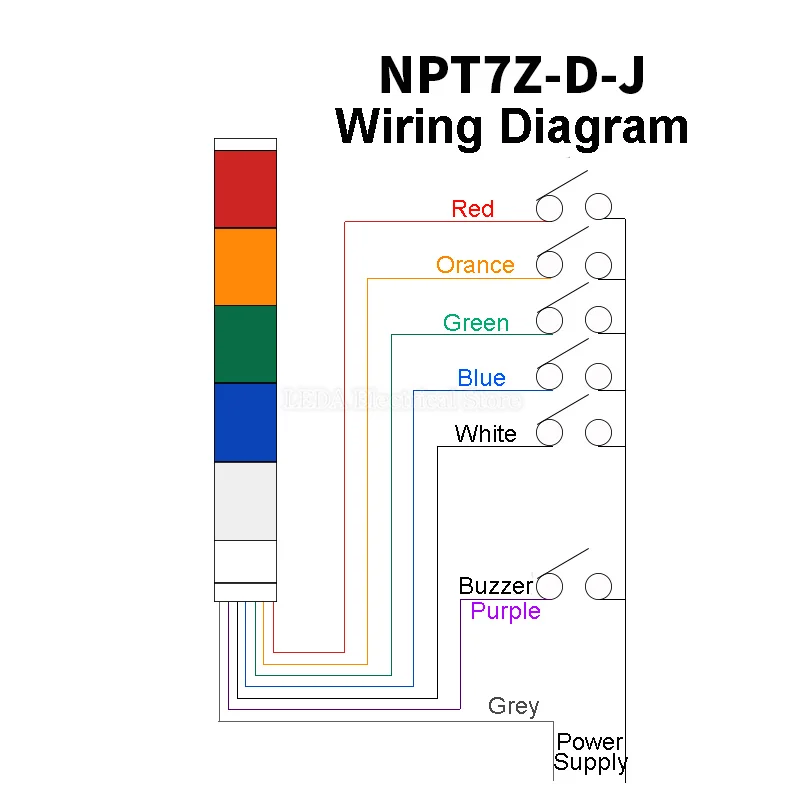 1 шт. NPT7Z-3D-J/1D/2D/5D со звуком многослойная комбинированная сигнальная лампа