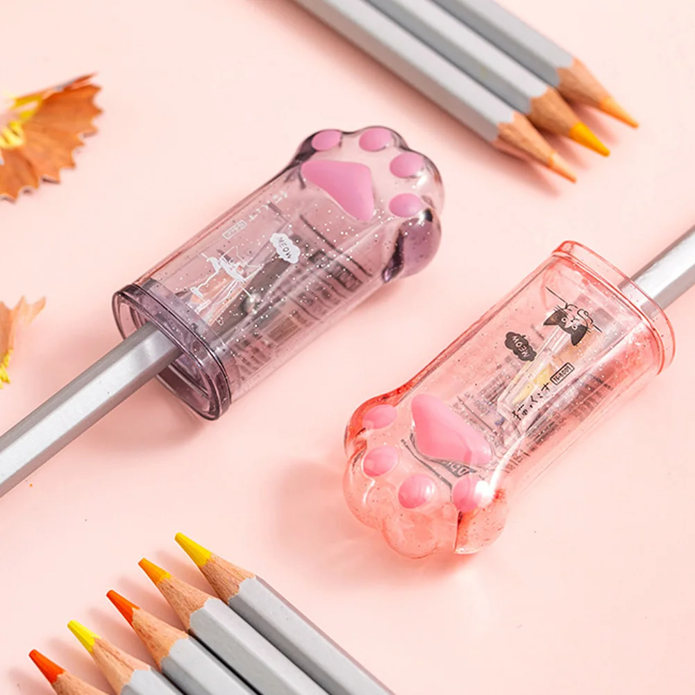 

1PC Kawaii Cat Paw Pencil Sharpener Korean Style Mini Sharpener School Supplies Stationery Items Student Prize Kids Gifts