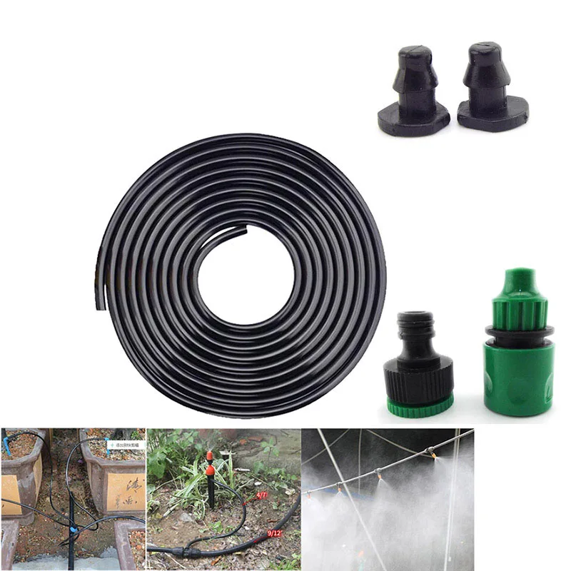 1M 4/7 mm garden Water Hose Tube Drip Pipe PVC 1/4 Inch Hose water tap connector self watering Micro Irrigation Pipe veg tools P