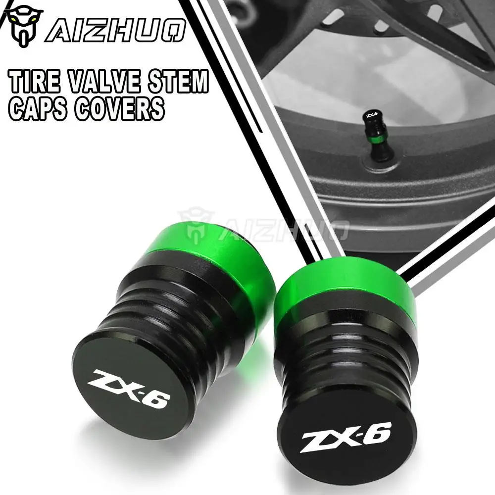 

Motorcycle Wheel Tire Valve Stem Caps Airtight Covers For Kawasaki ZX-6 ZX6R ZX6RR ZX636 2020-2023 ZX-6R ZX-6RR ZX-636 2022 2021