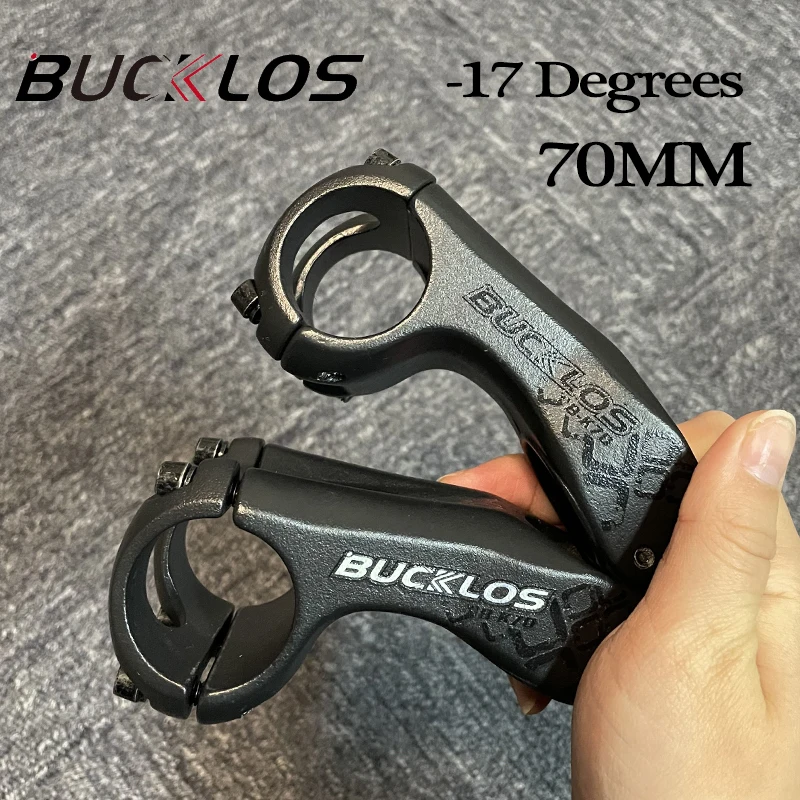 

BUCKLOS Ultralight Bicycle Stem 17 Degree 70mm Bike Handlebar Stem 31.8mm MTB Road Bicycle Stem Bicycle Power Cycling Parts