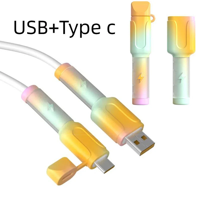 Фото Charger Cable Protector Soft Silicone Cover Type C Charger Cable Protector Cable Protector Cord Saver Practical Accessories №1