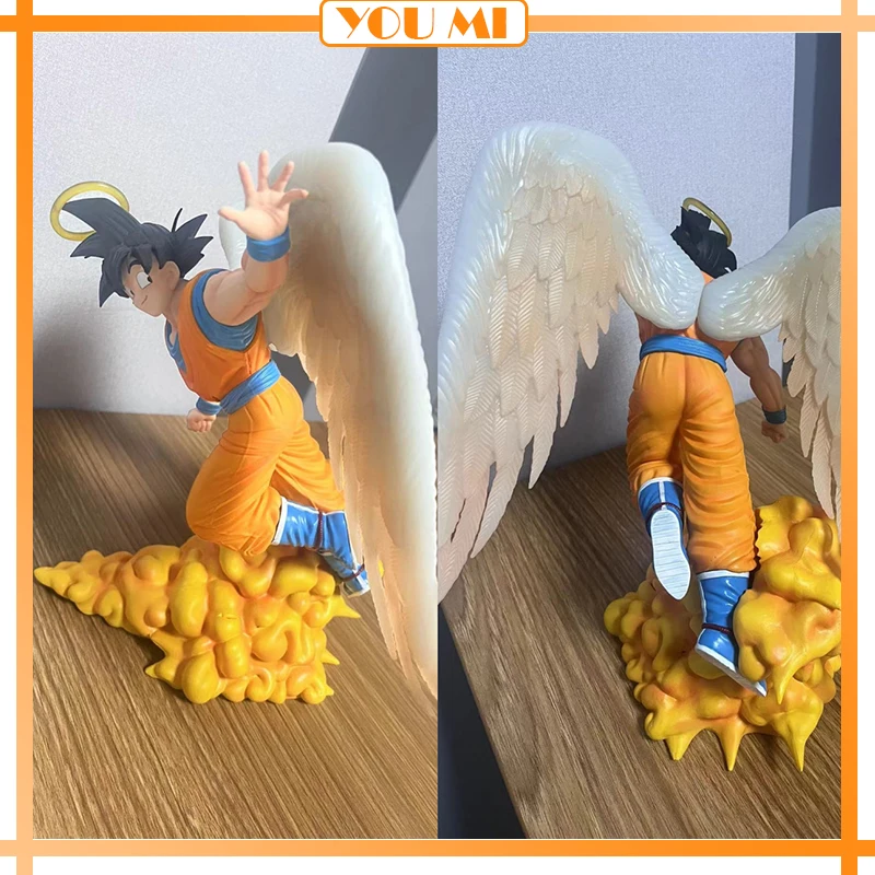 

28cm Dragon Ball Anime Figurine Angel Son Goku Kakarotto Standing Model Action Figure Statue Doll Decoration Christmas Toys Gift
