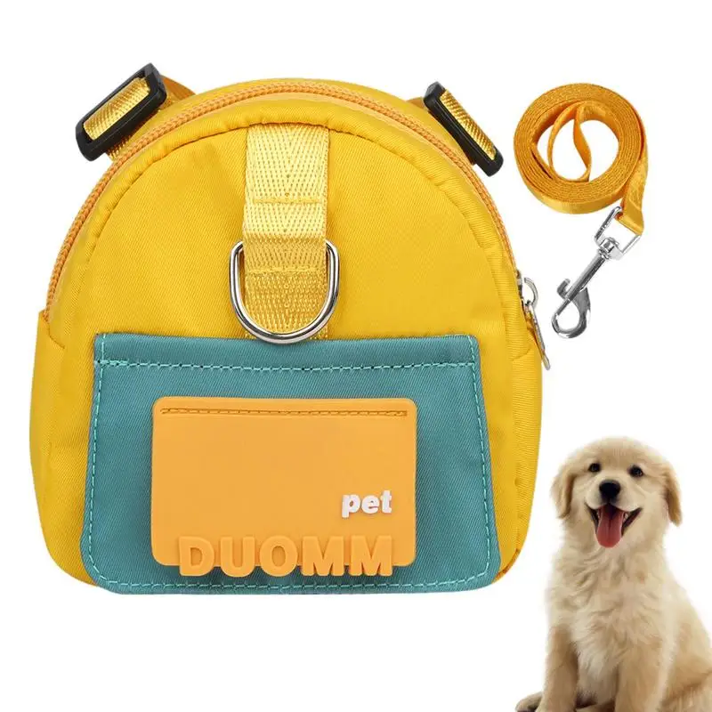 

Backpack For Dogs To Wear Dog Hiking Pack Puppy School Bag Waterproof Twill Fabric Concealed Garbage Bag Design For Golden