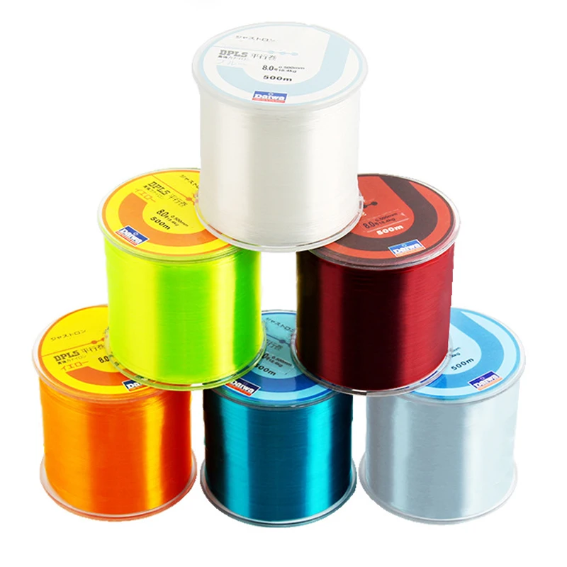 

500m Nylon Fishing Line Japanese Monofilament Super Strong Rock Sea/Freshwater Fishing Line Tackle Bulk Spool 6 Colors