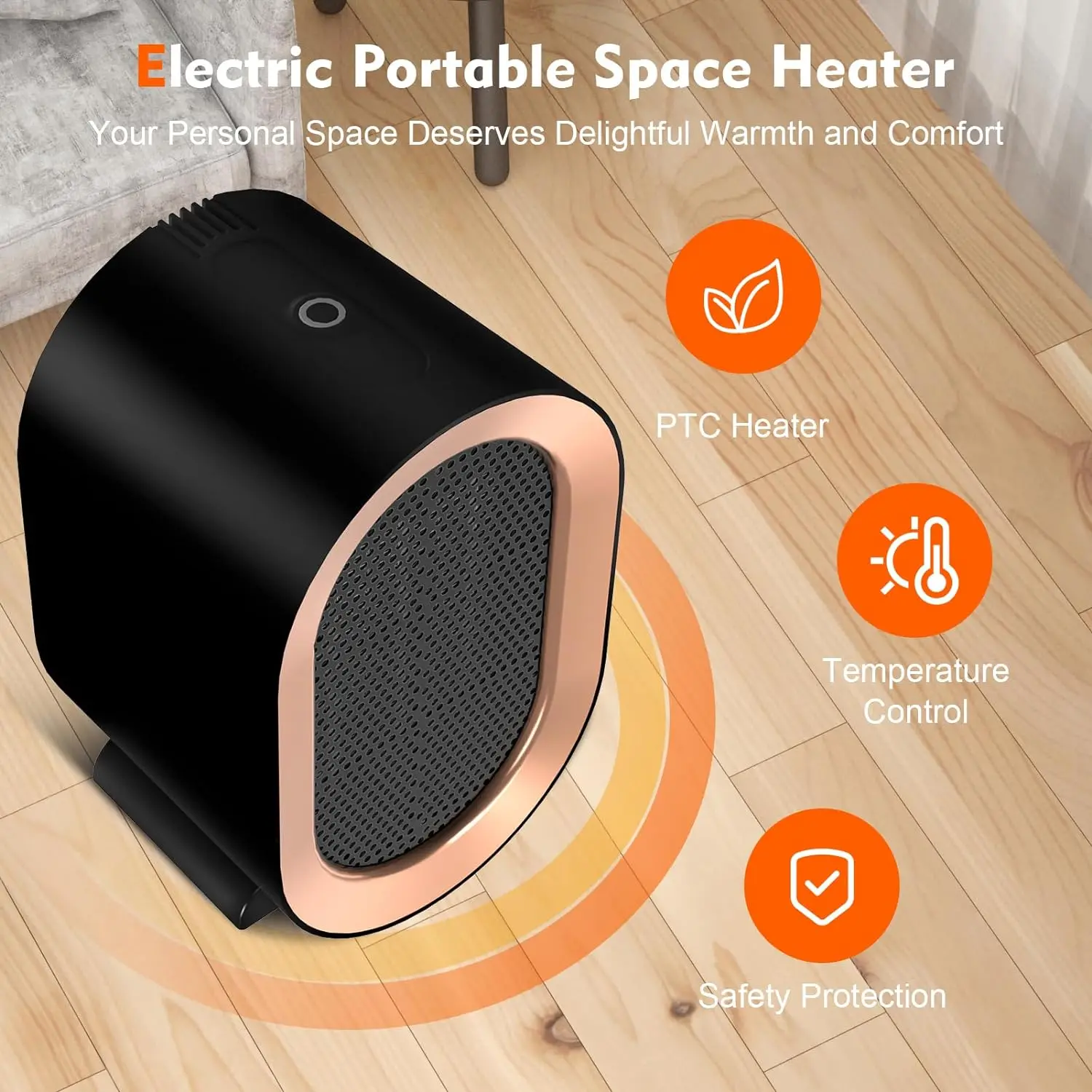

1200W Electric Space Heater for Indoor,Two-Speed Portable Mini Desk Heater Fan for house Room Dorm 110V 220V PTC Electric Warmer