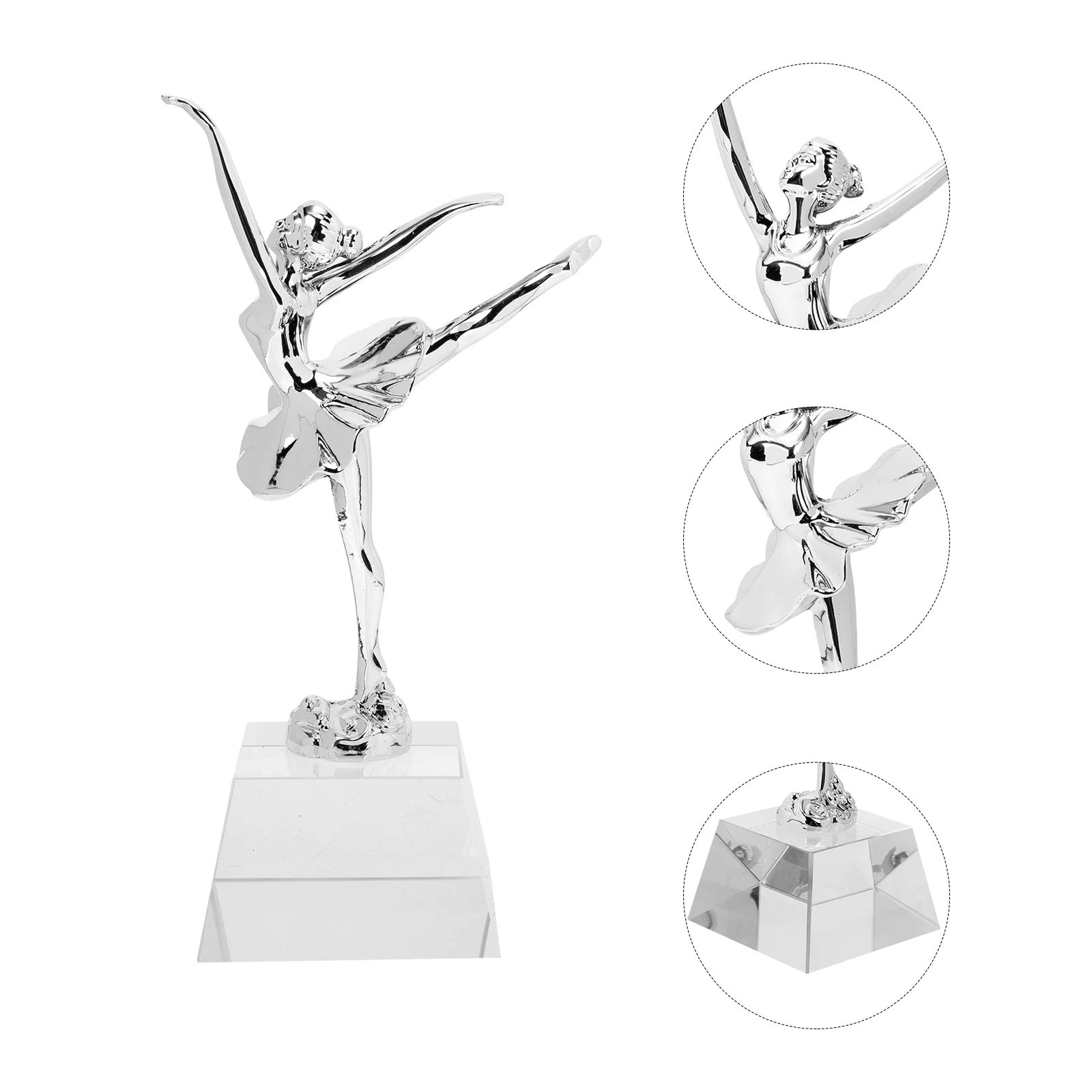 

Ballet Trophy Crystal Model Children Cup Silver Kids For Game Decoration Contest Reward Dace Toy Award Glass Sculpture