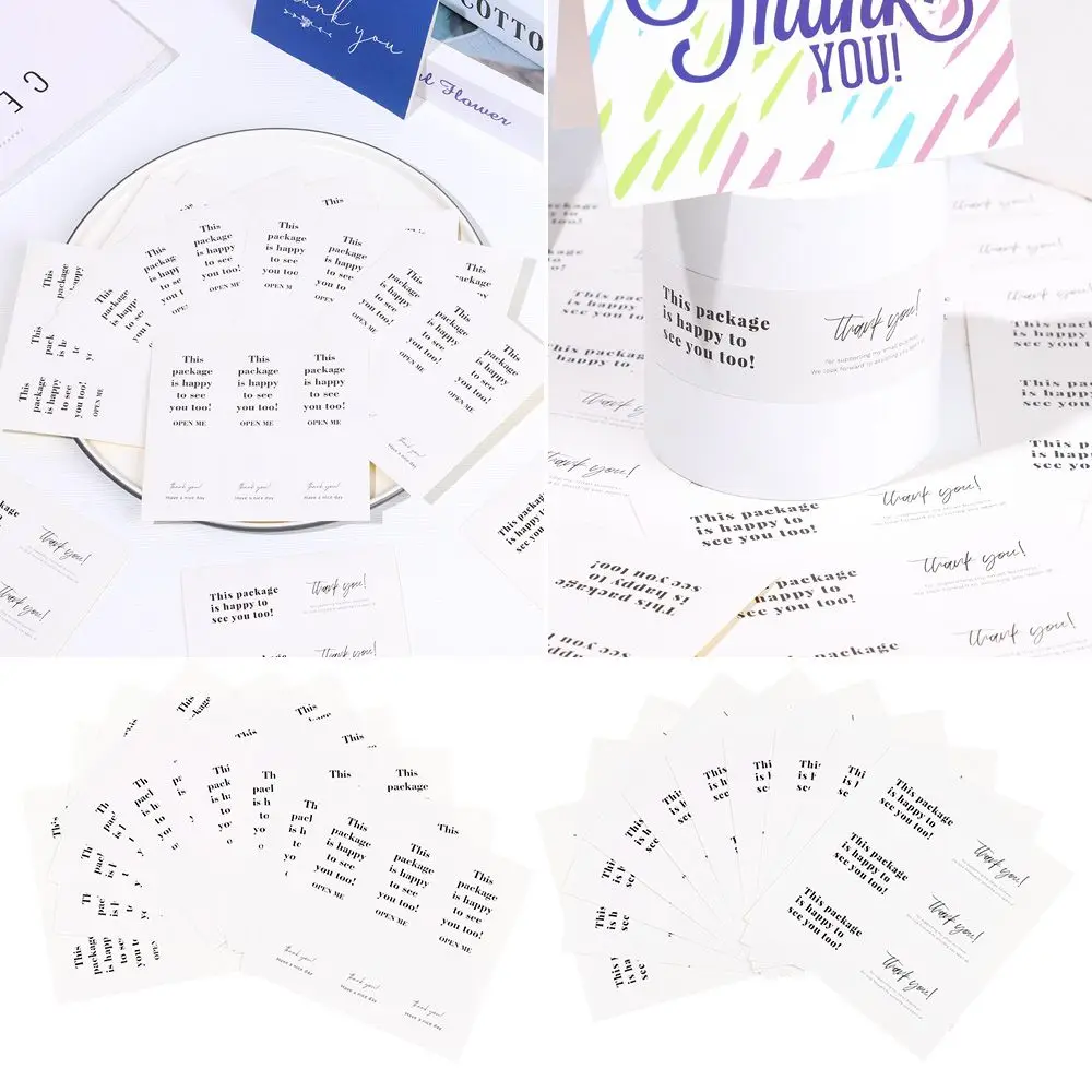 

Day Package Decoration Happy To See You Greeting Stickers Thank You Sealing Labels For Supportting My Small Business