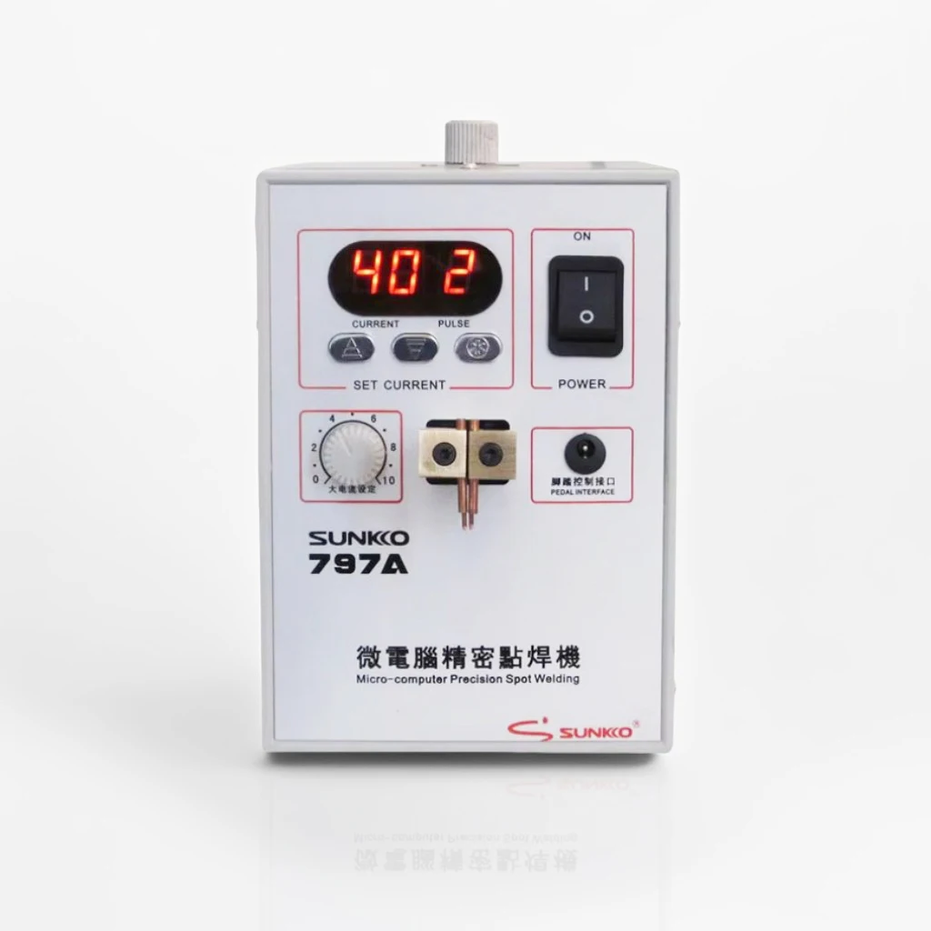SUNKKO 797A 18650 педальный управляемый аккумуляторный точечный сварочный аппарат