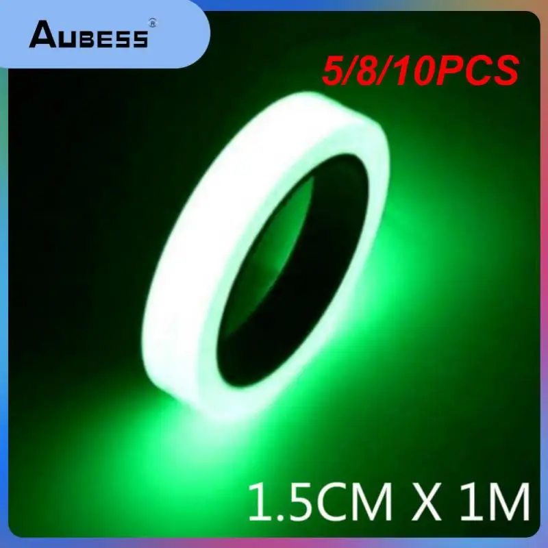 

5/8/10PCS Green Warning Ground Light Universal Reflective Fluorescent Tape Non-slip Car Reflective Sticker Durable