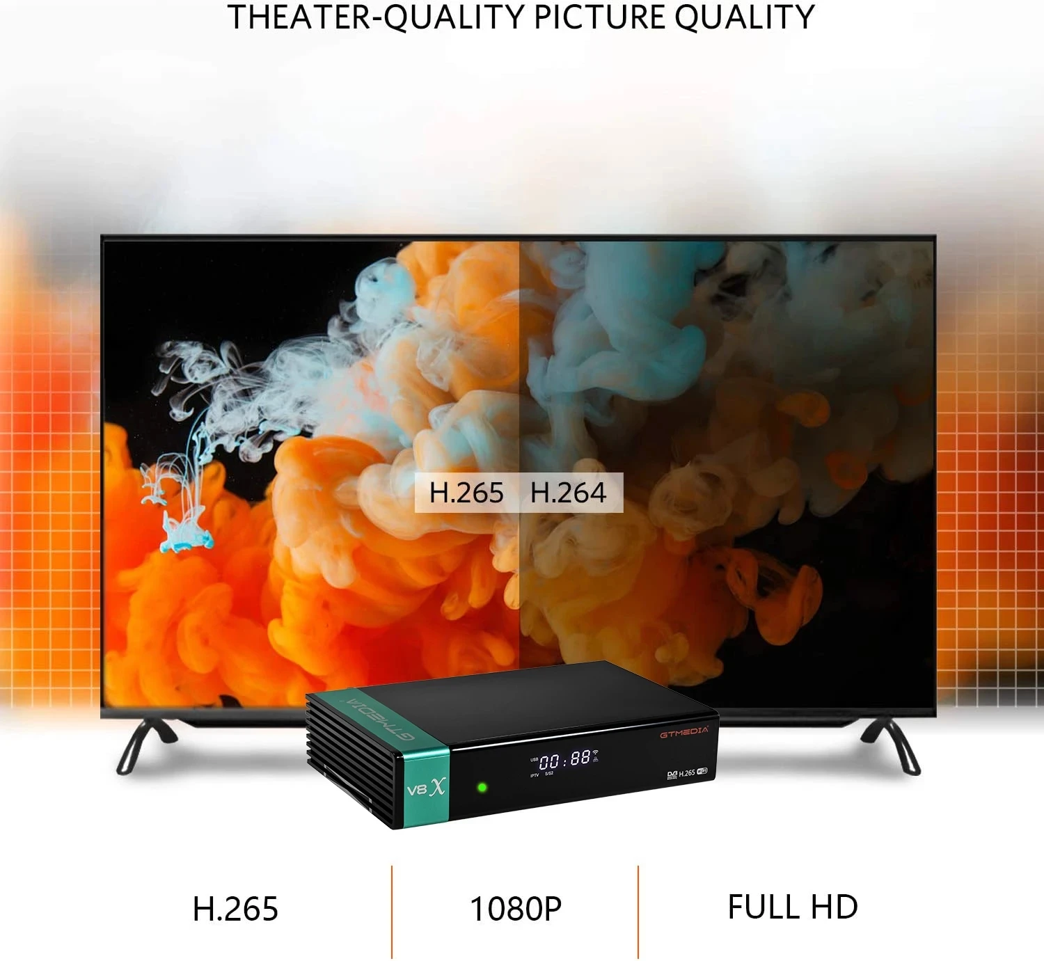 Фото Популярный спутниковый ресивер GTmedia V8X V7 S2X, 1080P, встроенный Wi-Fi обновленный с Gtmedia V8 nova v9 super №4