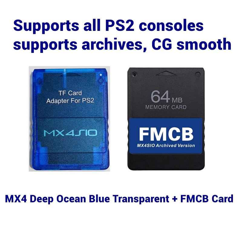 Переходник для карты памяти MX4SIO SIO2SD MC2SIO SD TF игровых консолей PS2 + 64 Мб FMCB карта Combo