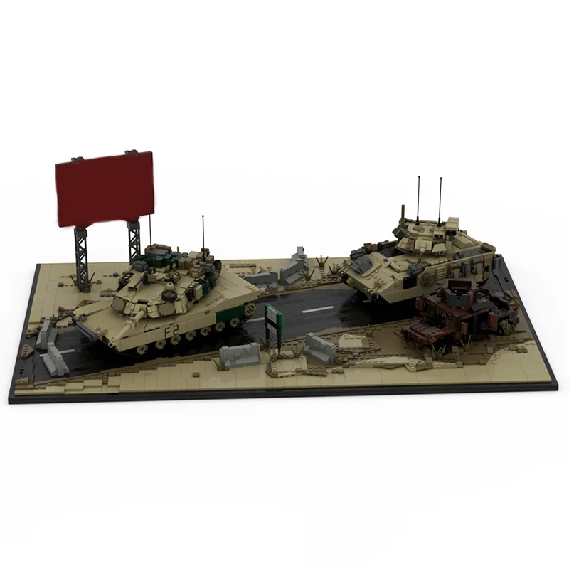 3491 шт. Moc Iraqi Freedom Bundle Модель Строительные блоки M1A2 M2A2 M1151 DIY Креативные военные