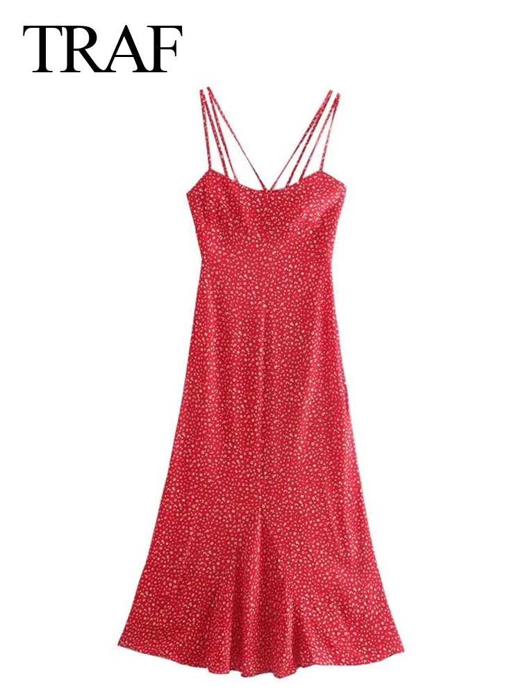 

Платье летнее Облегающее с цветочным принтом, на двойных бретельках