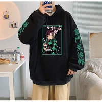 anime demon slayer sweatshirts kimetsu no yaiba sweatshirt tanjiro kamado cozy tops oversized hoodie sudadera y2k cloyjing