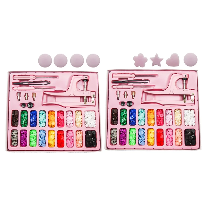 

200Pcs Snaps And Snap Pliers Set With Pliers Cloth Button Press Machine Sewing Tool For DIY And Sewing