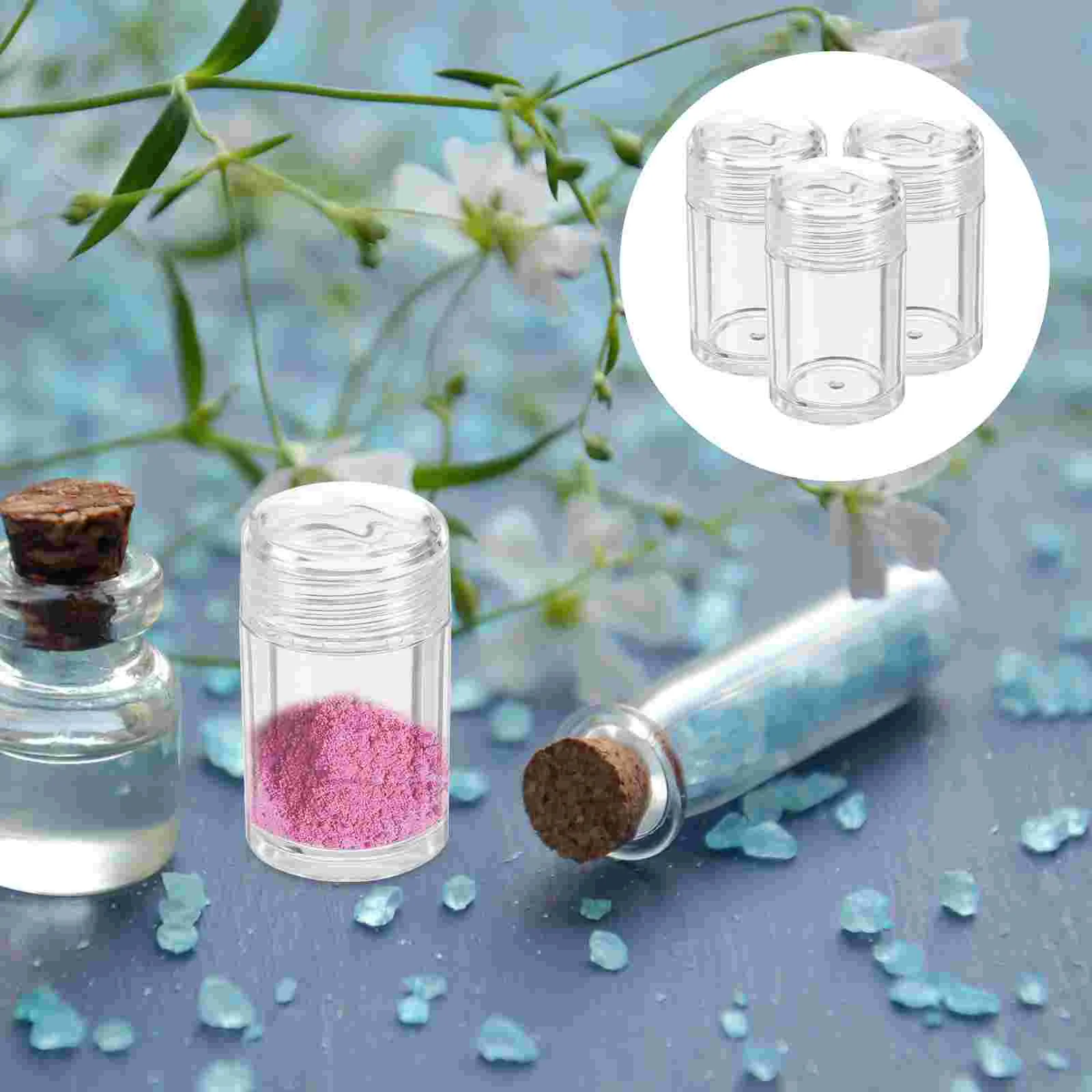 

6 Pcs Loose Powder Bottle Travel Lotion Container Portable Holder Storage Transparent Glitter Cosmetics Miss