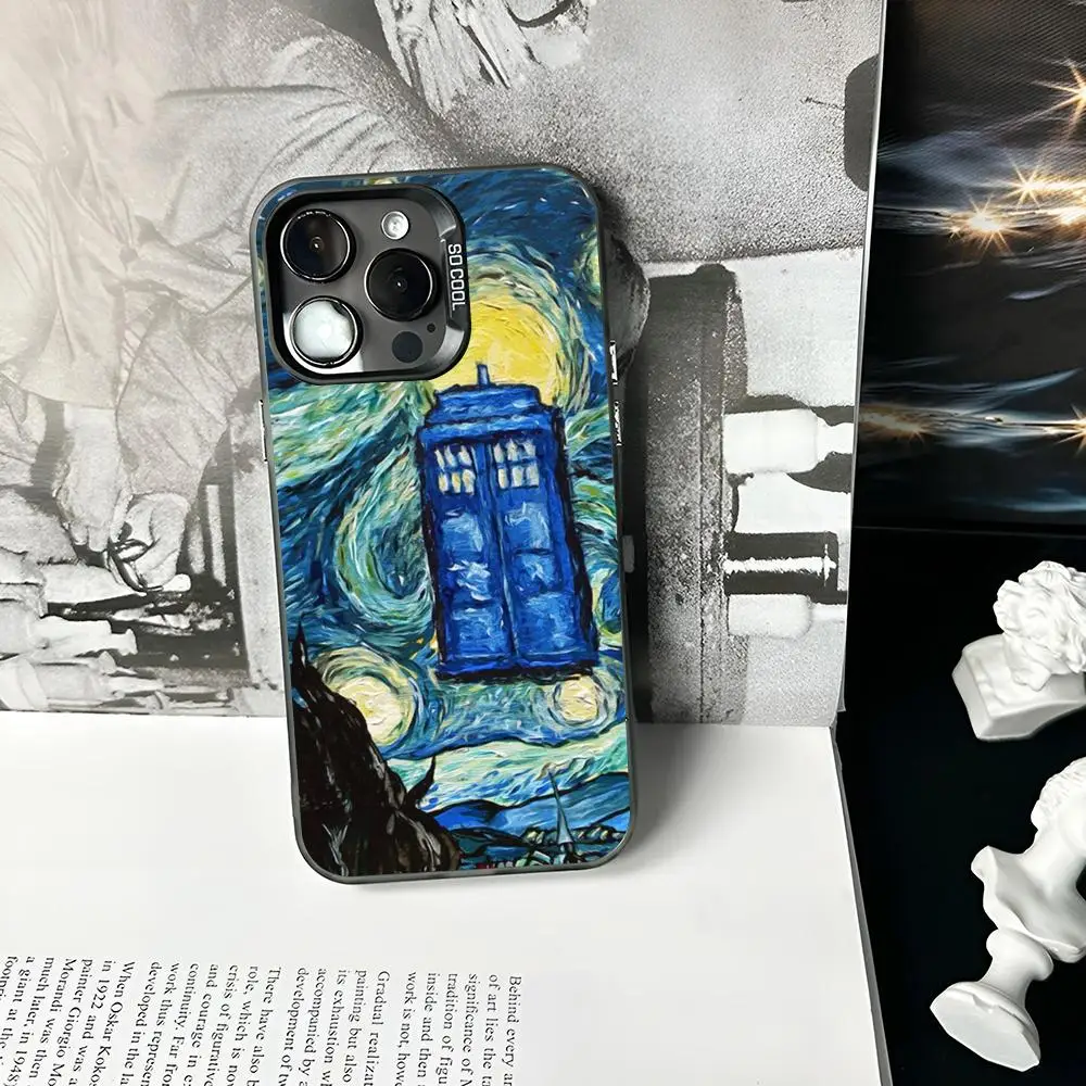 Чехол для телефона DoctorES WhoS матовый серебристый цвет iPhone 15 16 14 13 12 11 Pro Max Plus XS X