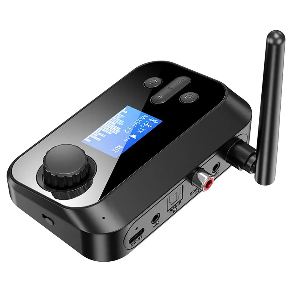 

Аудиоприемник 5,0, совместимый с Bluetooth, передатчик 2-в-1, беспроводной аудиоадаптер с экраном, картой Tf, Автомобильный MP3-плеер, гарнитура