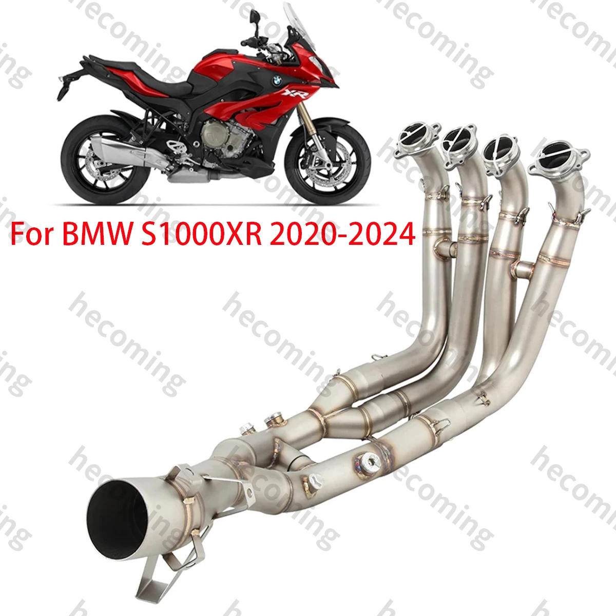 Для BMW S1000XR 2020-2024 выхлопной коллектор передняя соединительная труба без шнуровки