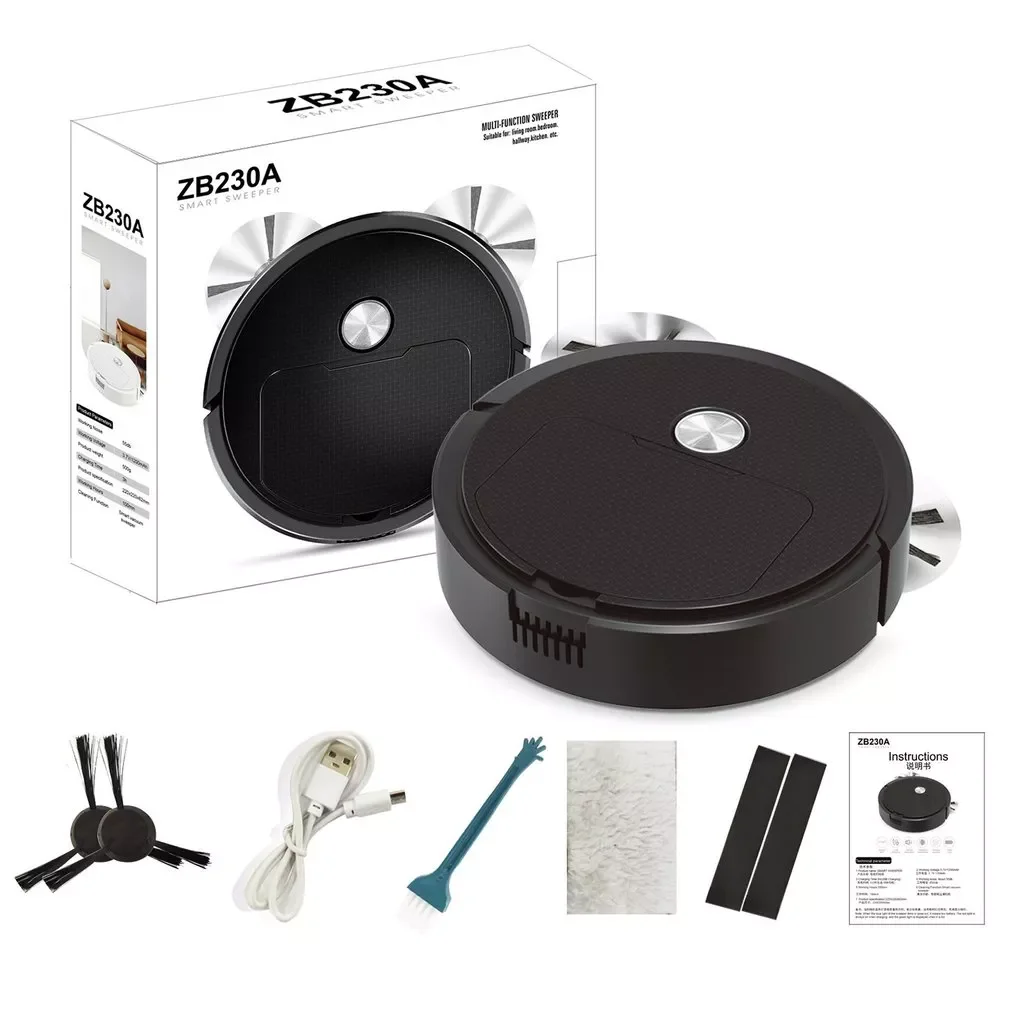 

Robot Vacuum Cleaner 3 IN 1 USB Rechargeable Smart Sweeping Robot Automatic Sweeper Vacuum Cleaner
