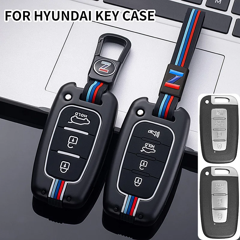 Çinko alaşım araba anahtarı durum Hyundai Solaris için HB20 Veloster SR IX35 Elantra i30 KIA RIO Forte K2 K3 k5 Sportage 3/4 düğme anahtarı