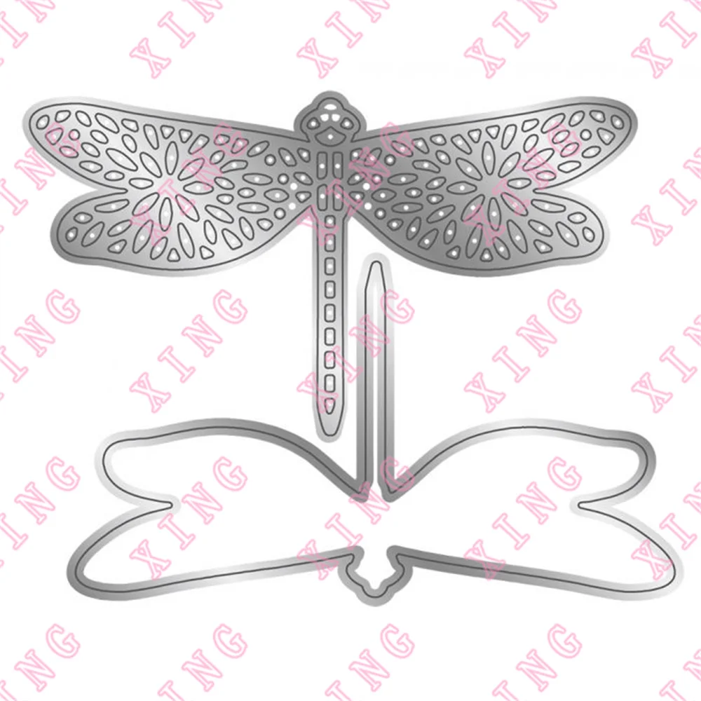 

2022 Dainty Dragonfly Metal Cutting Dies Scrapbook Diary Decoration Embossing Template Diy Greeting Card Handmade Craft Stencils