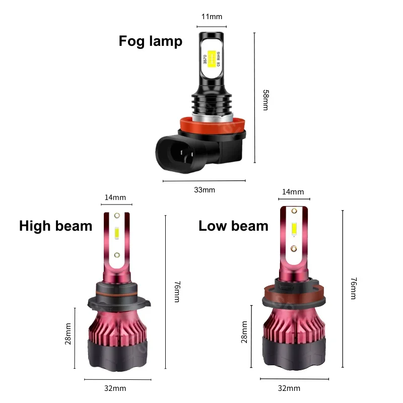 HID белые светодиодные фары комплект для переоборудования противотуманных фар