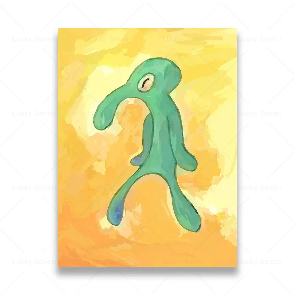 

Поп-арт картина Сквидвард на холсте