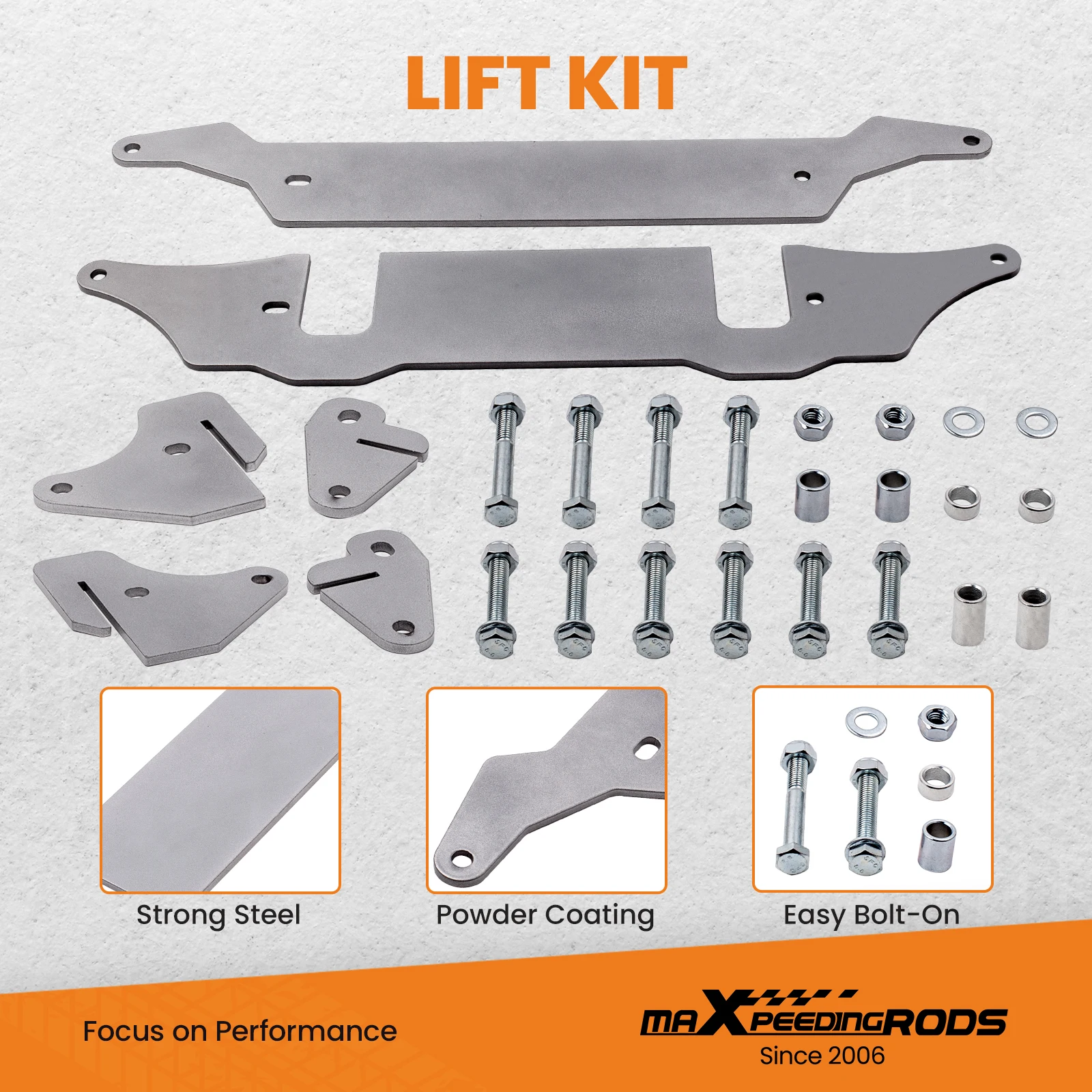 Комплект выравнивающего подъемника 2 дюйма спереди и сзади для Polaris 900 RZR 50 дюймов