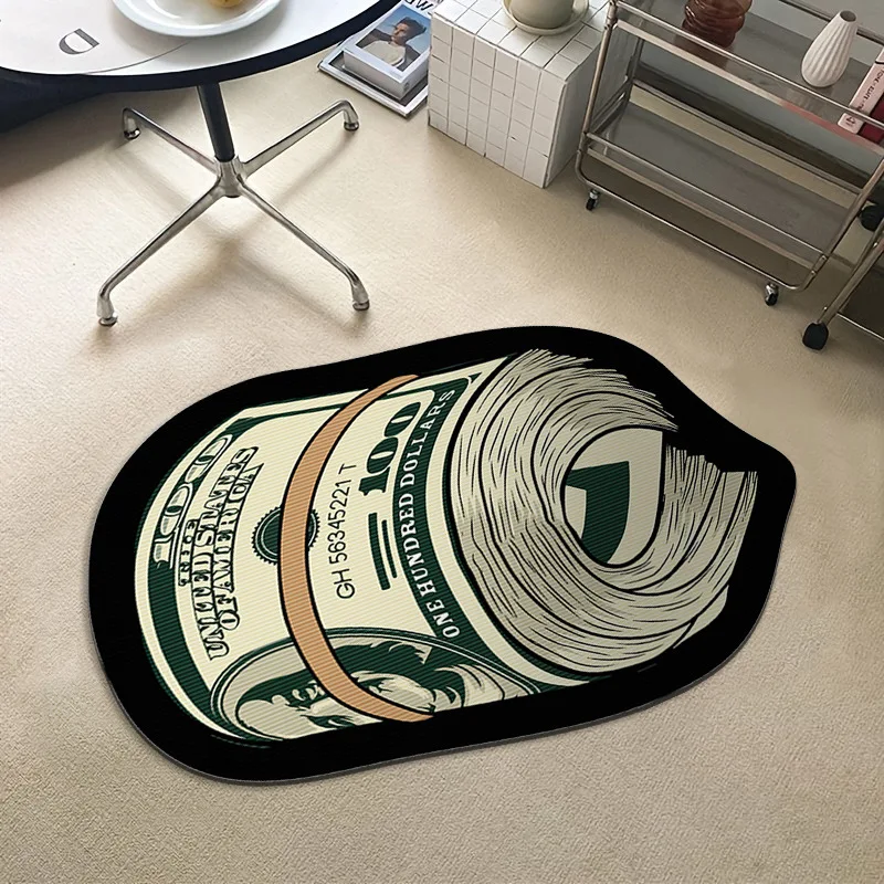 

Creative US Dollars Design Carpet Bedroom Bedside Soft Kid Play Floor Mat Fashion Living Room Home Decoration Cloakroom Area Rug