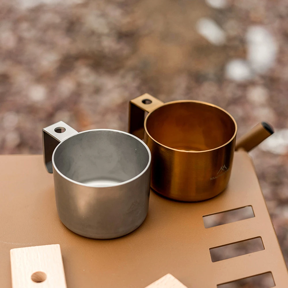 

Походная кофейная чашка, уличная портативная посуда для пикника, кофейные чашки из нержавеющей стали, походная чайная чашка, чашка