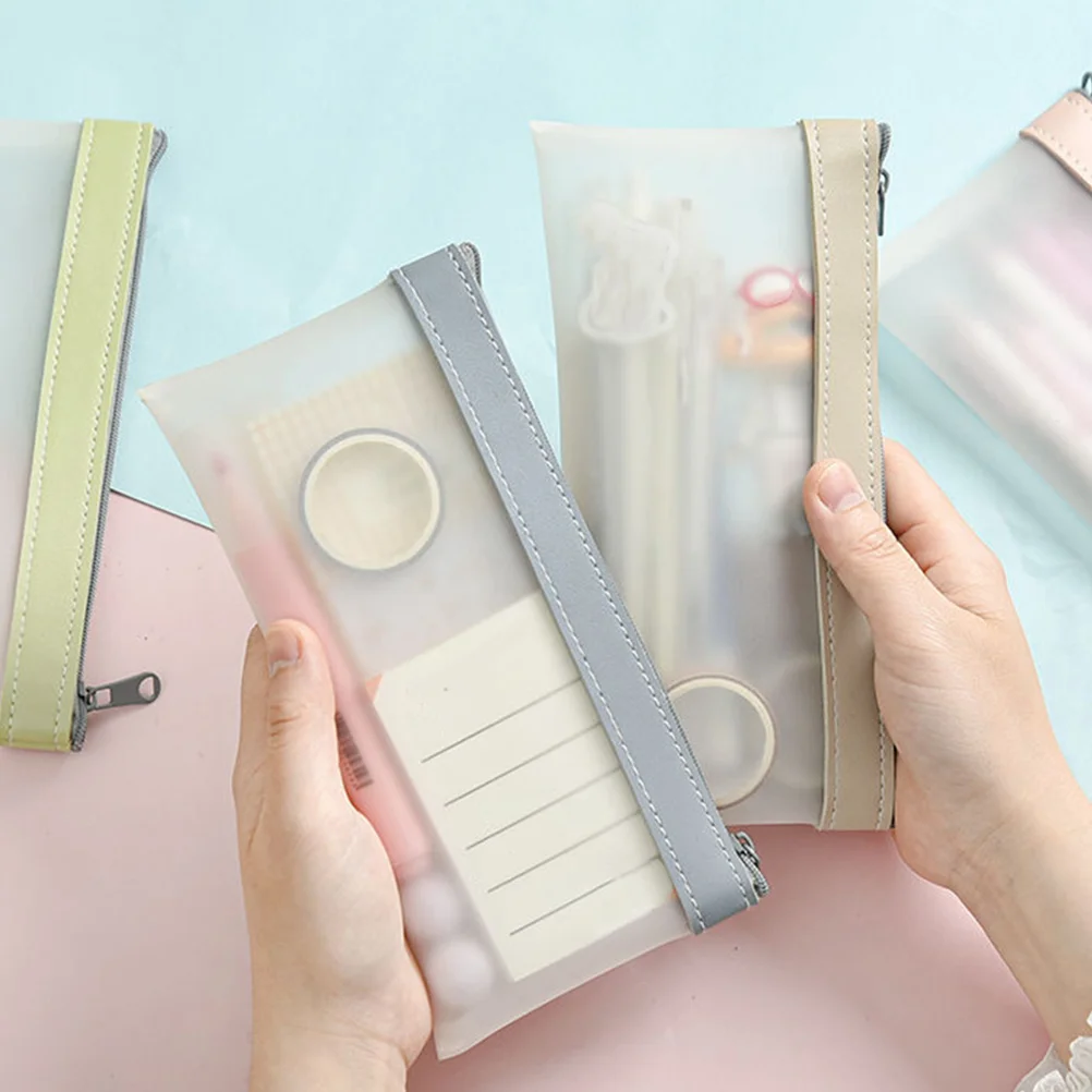 

3pcs Pen Storage Bags Large Organizer Pouches Zipper Stationery Storage Pouches