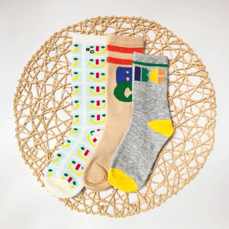 Лидер продаж 2024 осенне-зимние милые детские носки в Корейском стиле для