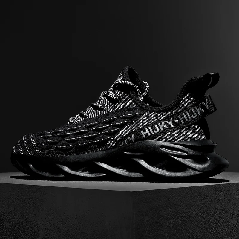 Мужские летающие плетеные кроссовки уличная спортивная обувь на толстой