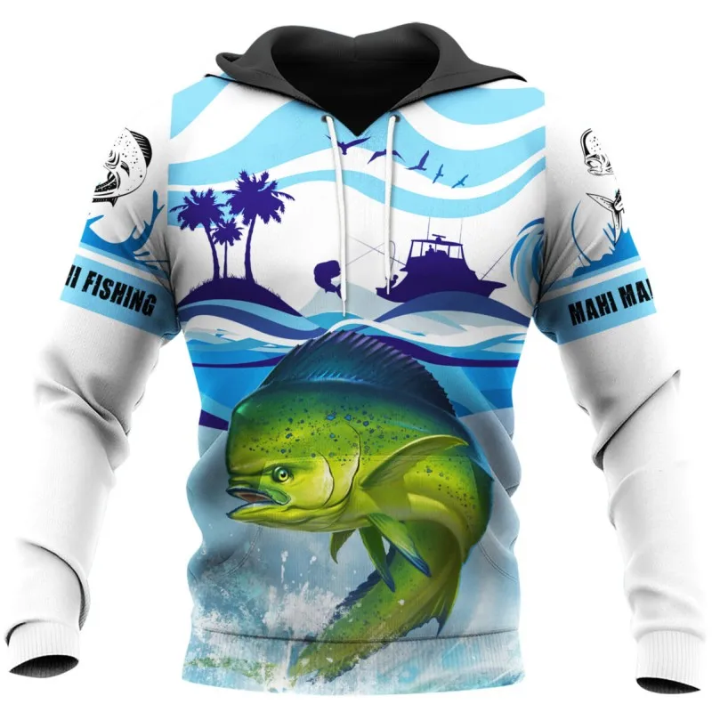 

Fashion 3D Print Fishing Hoodie Casual Street Hip Hop Element Zipper Hoodie Autumn Winter Long Sleeve Sweatshirt