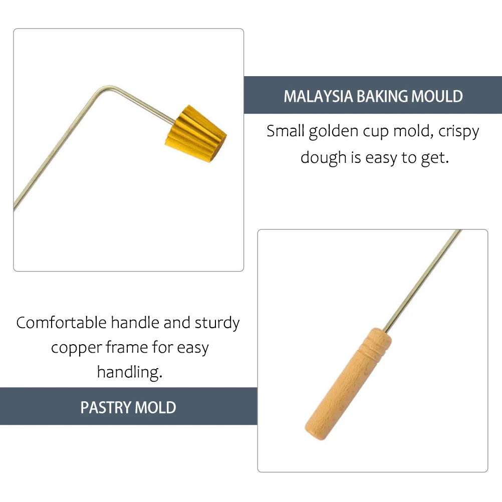 Мини-вафельница маленькая золотая чашка форма инструменты для жарки Малайзия