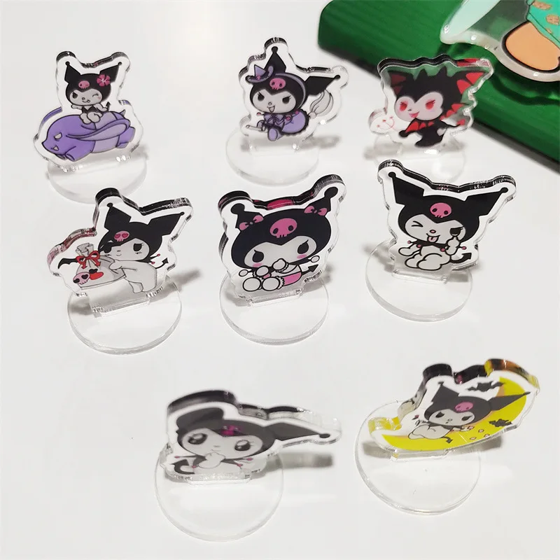 

Sanriod Anime Kuromi Action Figure Cartoon Stand Model Plate Desk Decor Standing Sign Collections Kawaii Ornaments Girl Gift Toy