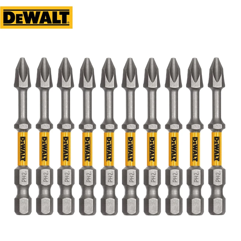 DEWALT Impact Screwdriver Bit Tough 50mm PH2 Magnetic Anti-Slip Driver Bit Set Phillips #2 Woodworking Electric Drill Cross Head