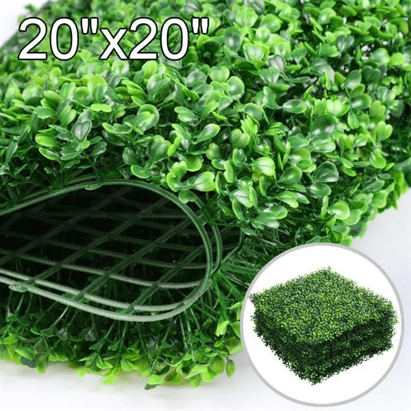 

PCS 20" x 20" Artificial Boxwood Panel Hedge Greenery Indoor & Outdoor