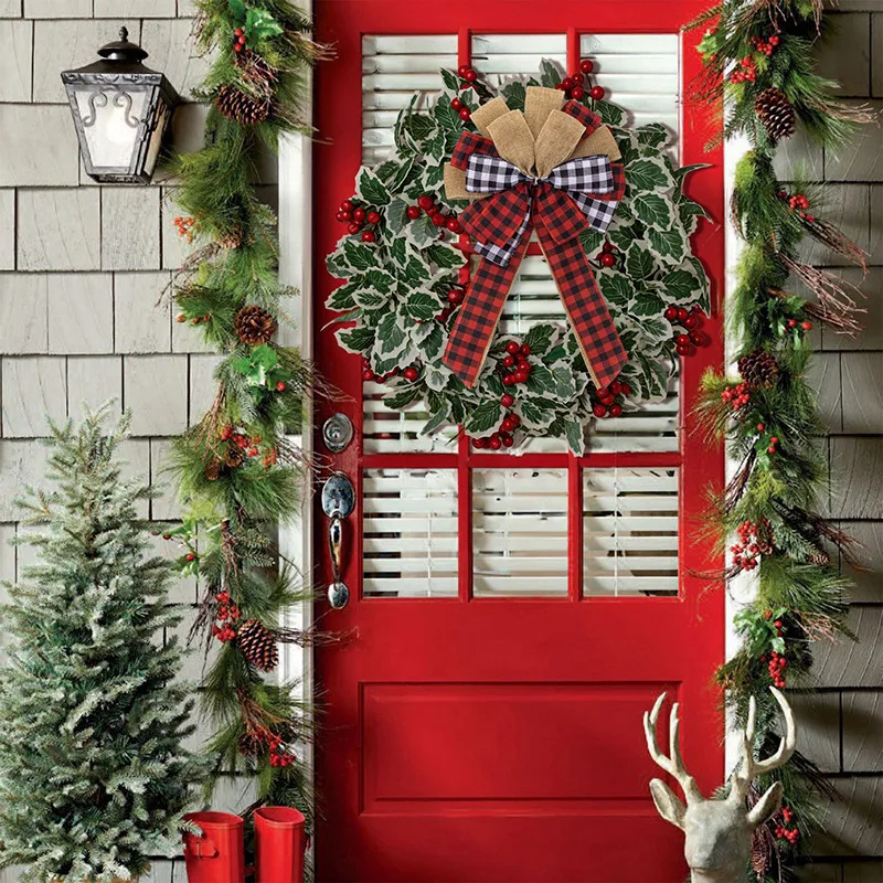 Украшения Haobei рождественские банты Рождественские венки подвески на