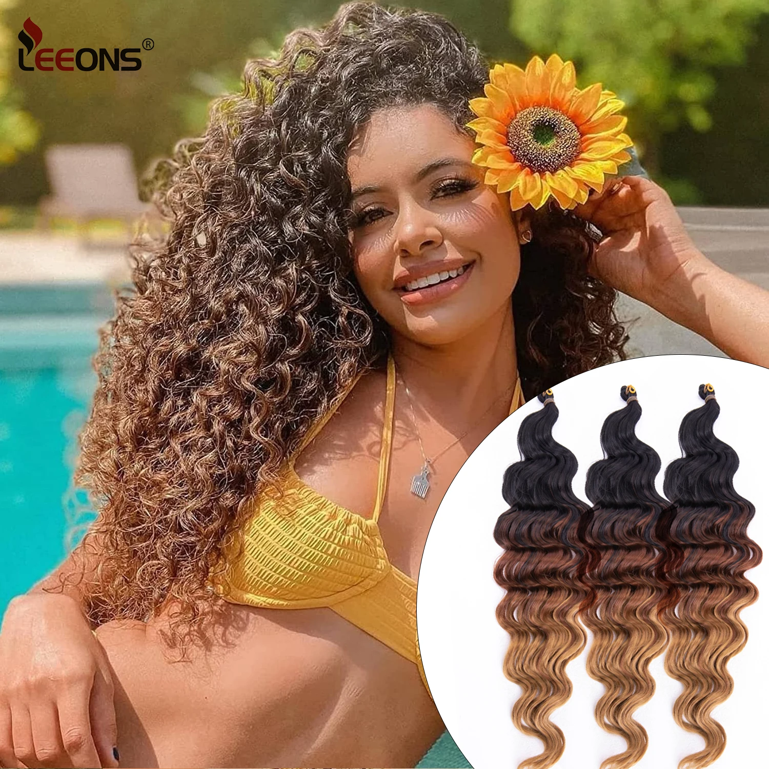 

New Ocean Wave Crochet Braids Water Wave Braiding Hair Crochet Braid Extensions 9/20Inch Ocean Wave Crochet Hair Synthetic Hair