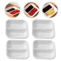 4pcs japanese sauce dishes square dipping bowls seasoning dish sauce dish appetizer plates for home kitchen restaurants white