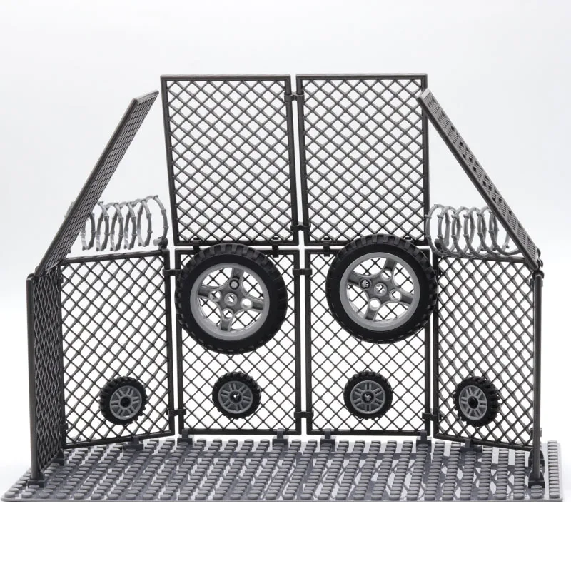 

Конструктор военная база из колючей проволоки, аксессуар для строительства сцены, уход за гаражом, забор, изоляционная сетка, запчасти MOC, игрушки-модели, подарки