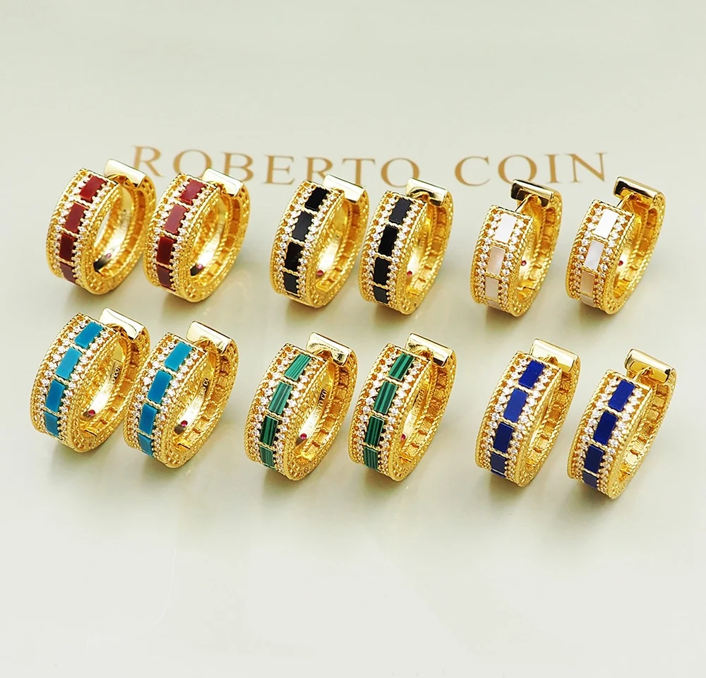 

Италия, роскошные брендовые ювелирные изделия Роберто Койн, самые популярные художественные серьги для женщин, модный подарок