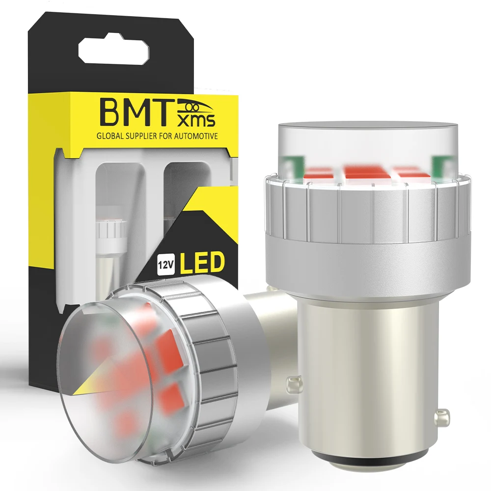 

Комплект Из 2-х Красных Светодиодных Ламп BMTxms T20 7443 W21/5W 1157 P21/5W P27/5W Для Стоп-сигналов И Задних Фонарей Автомо...